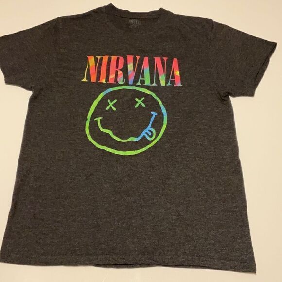 Nirvana TShirt, Large. Grey - Picture 1 of 6